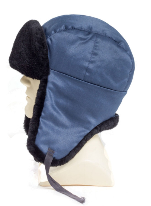 Шапка-ушанка флис и натуральный мех